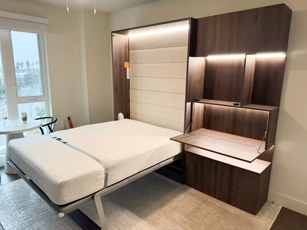 ROYAL Queen Wall Bed with Bookcase Set 182