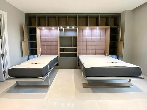 ROYAL Queen Wall Bed with Bookcase Set 86