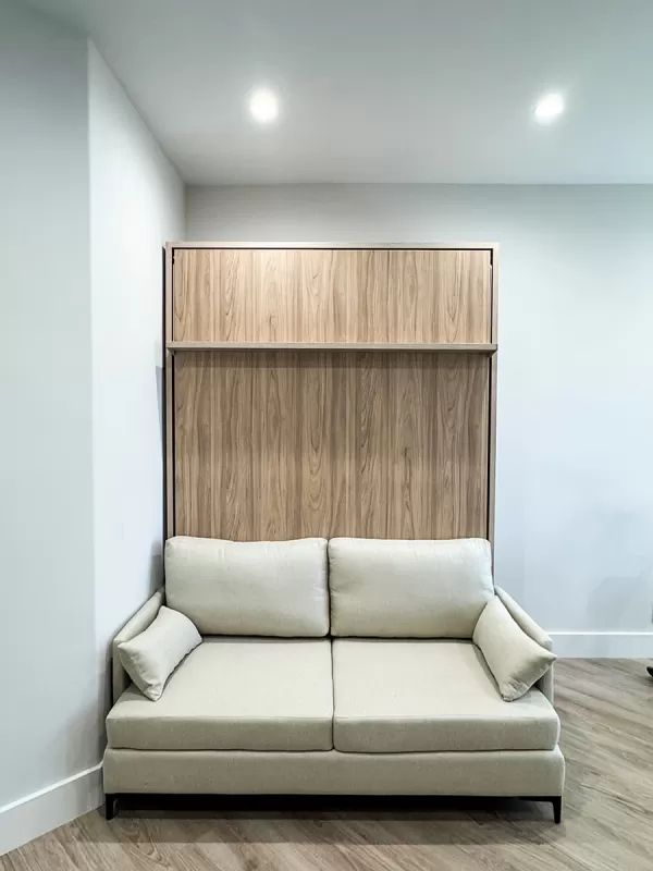 ROYAL Queen Wall Bed with Sectional Sofa