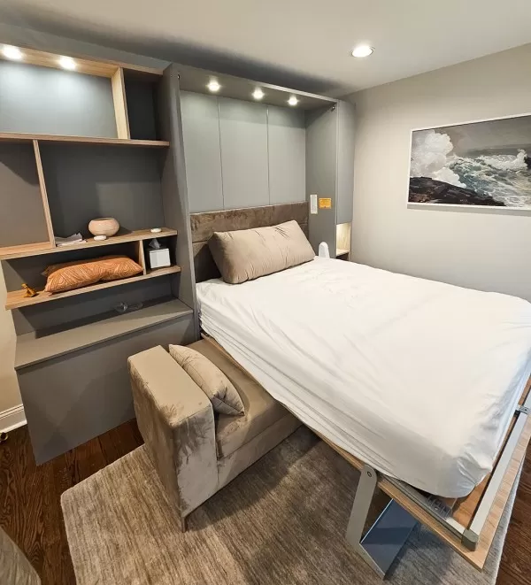 ROYAL Queen Wall Bed with Sectional Sofa Wardrobe and Bookcase Set 22