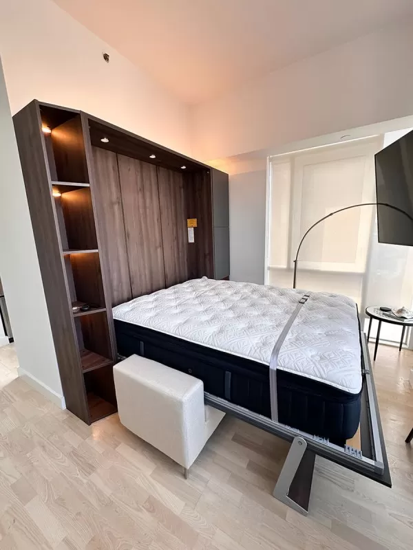 ROYAL Queen Wall Bed with Sectional Sofa Wardrobe and Bookcase Set 24