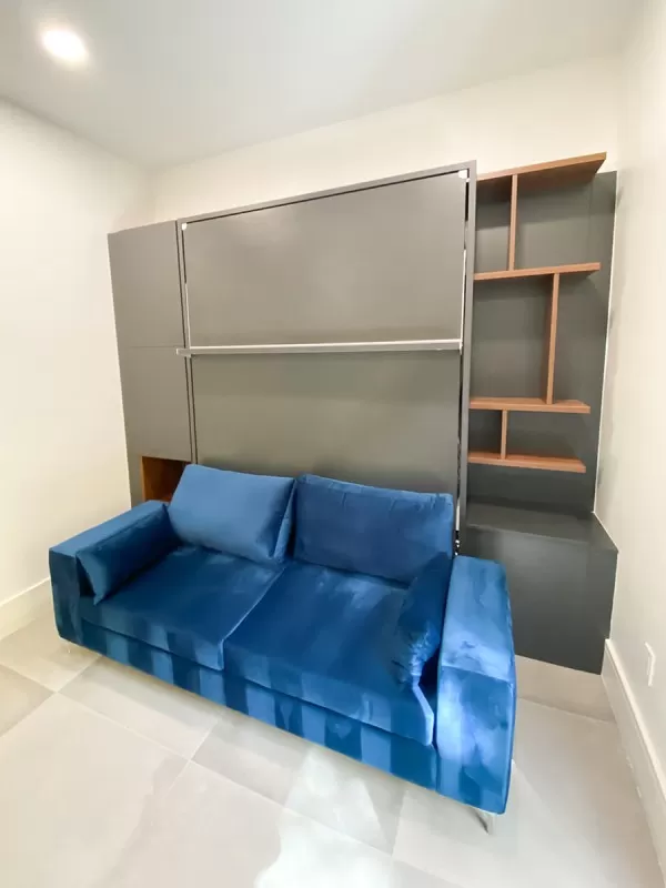 ROYAL Queen Wall Bed with Sectional Sofa Wardrobe and Bookcase Set 29