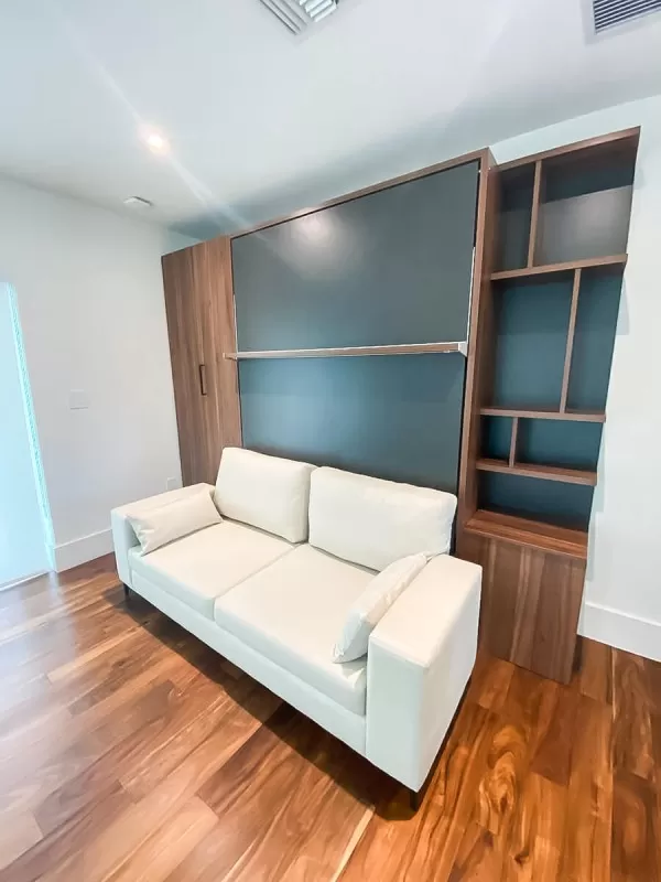 ROYAL Queen Wall Bed with Sectional Sofa Wardrobe and Bookcase Set 3