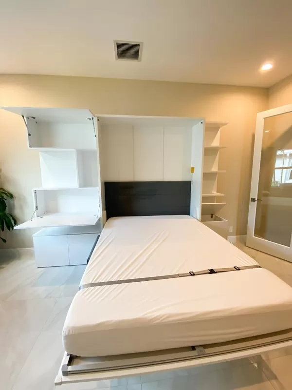 ROYAL Queen Wall Bed with Sectional Sofa Wardrobe and Bookcase Set 35