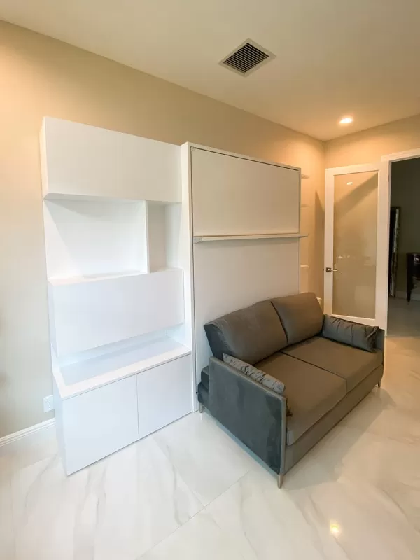 ROYAL Queen Wall Bed with Sectional Sofa Wardrobe and Bookcase Set 36