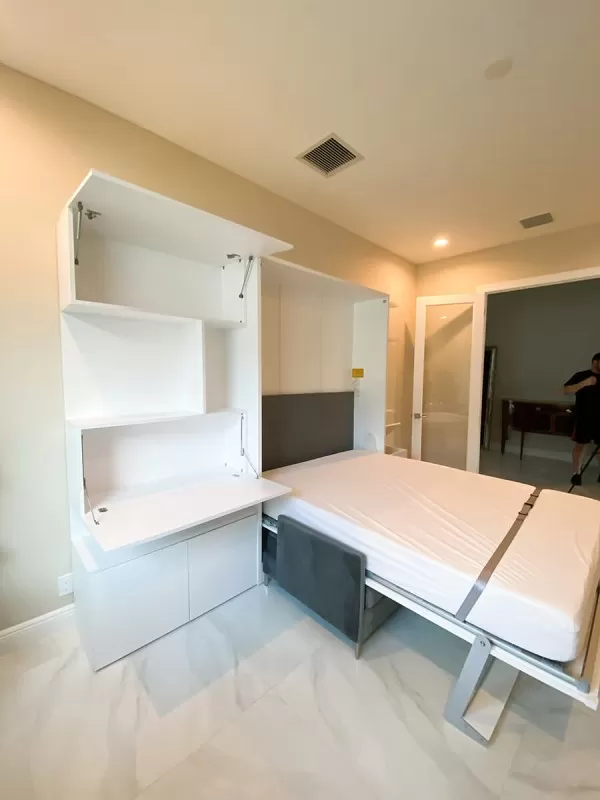 ROYAL Queen Wall Bed with Sectional Sofa Wardrobe and Bookcase Set 37