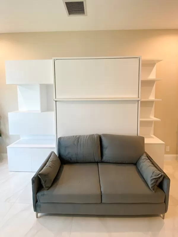 ROYAL Queen Wall Bed with Sectional Sofa Wardrobe and Bookcase Set 38