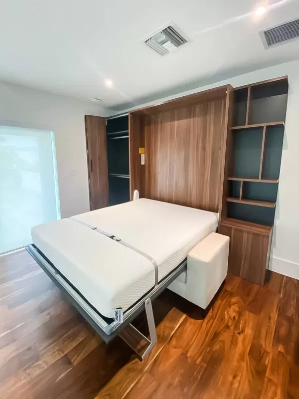 ROYAL Queen Wall Bed with Sectional Sofa Wardrobe and Bookcase Set 4