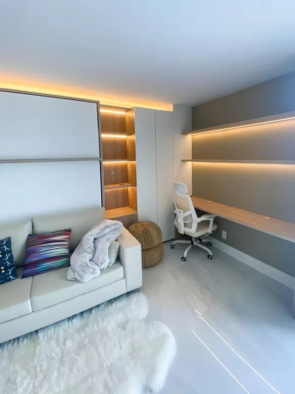 ROYAL Queen Wall Bed with Sectional Sofa Wardrobe and Bookcase Set 42