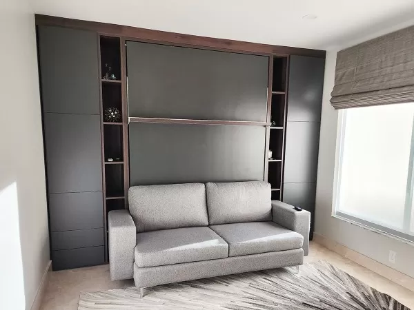 ROYAL Queen Wall Bed with Sectional Sofa Wardrobe and Bookcase Set 45