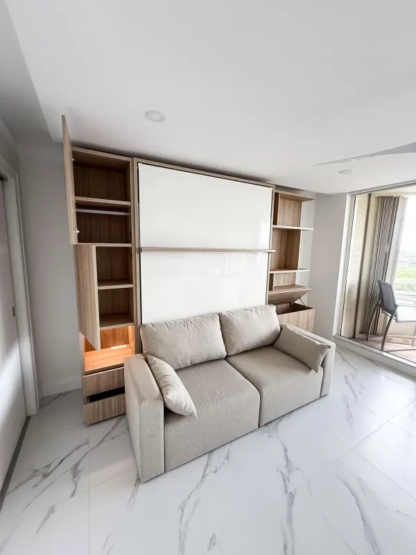 ROYAL Queen Wall Bed with Sectional Sofa Wardrobe and Bookcase Set 48