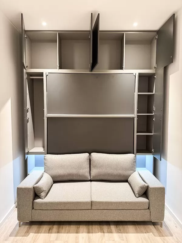 ROYAL Queen Wall Bed with Sectional Sofa Wardrobe and Bookcase Set 54