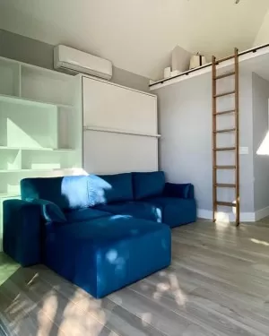 C - ROYAL Queen Wall Bed with Sectional Sofa