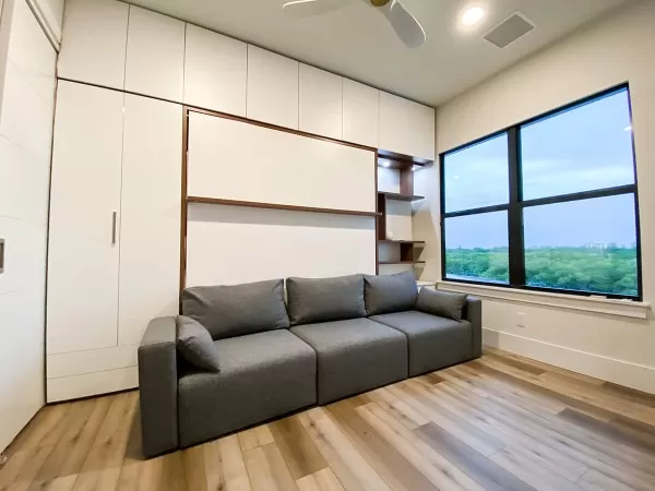 ROYAL Queen Wall Bed with Sectional Sofa and Bookcase Set 292