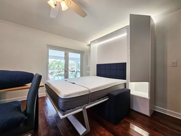 ROYAL Queen Wall Bed with Sectional Sofa and Bookcase Set 327