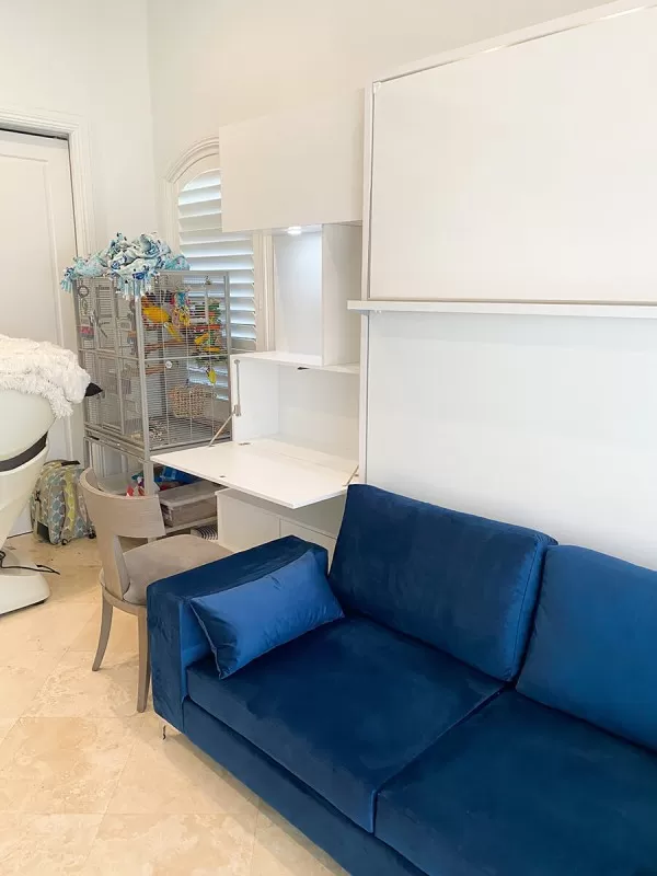 ROYAL Queen Wall Bed with Sectional Sofa and Bookcase Set 367