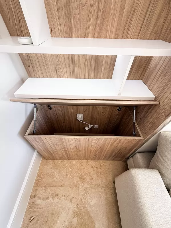 ROYAL Queen Wall Bed with Sectional Sofa and Bookcase Set 433