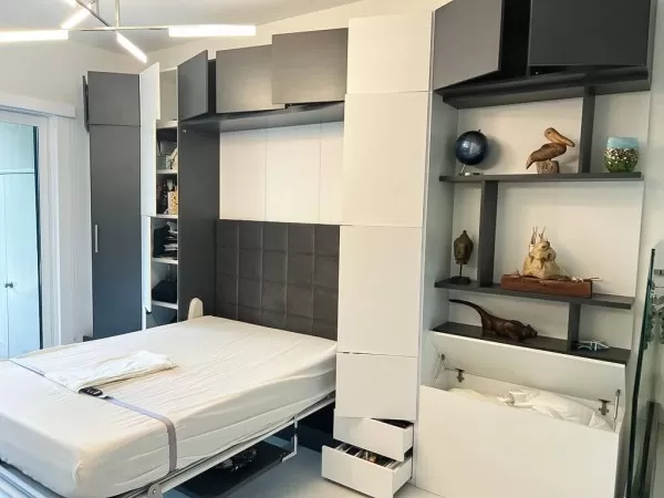 ROYAL Queen Wall Bed with Wardrobes 11