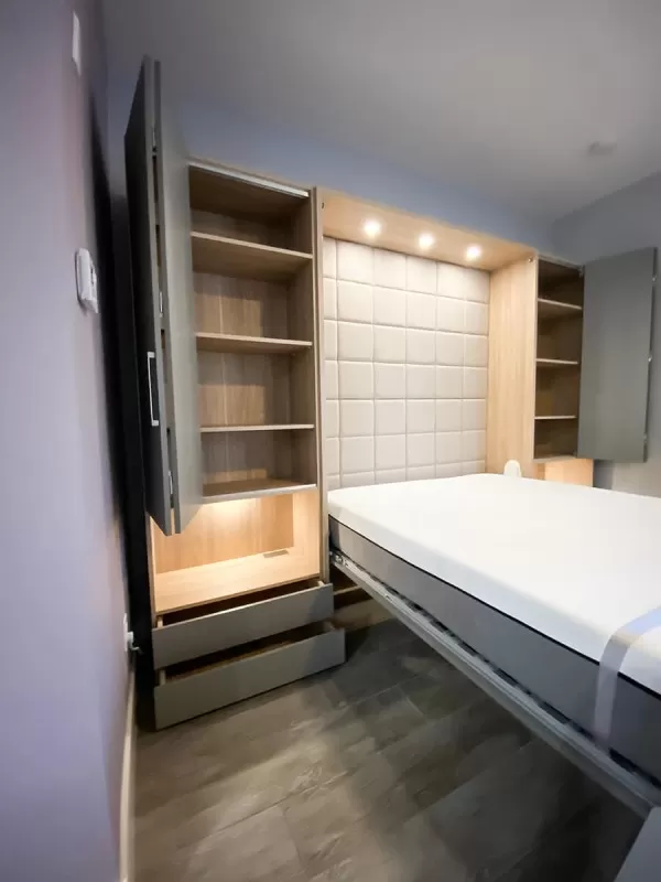 ROYAL Queen Wall Bed with Wardrobes 39