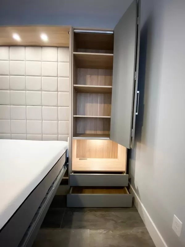 ROYAL Queen Wall Bed with Wardrobes 40