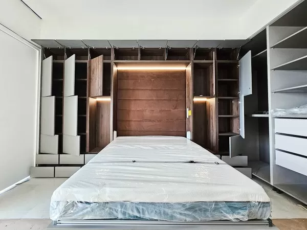 ROYAL Queen Wall Bed with Wardrobes 53