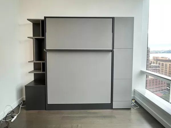 ROYAL Queen Wall Bed with Bookcase Set