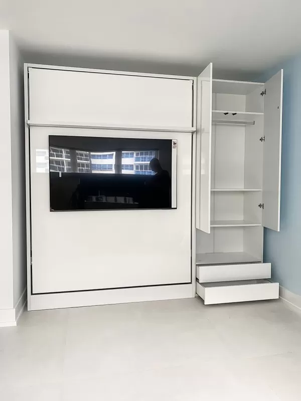 ROYAL Queen Wall Bed with Wardrobes 75