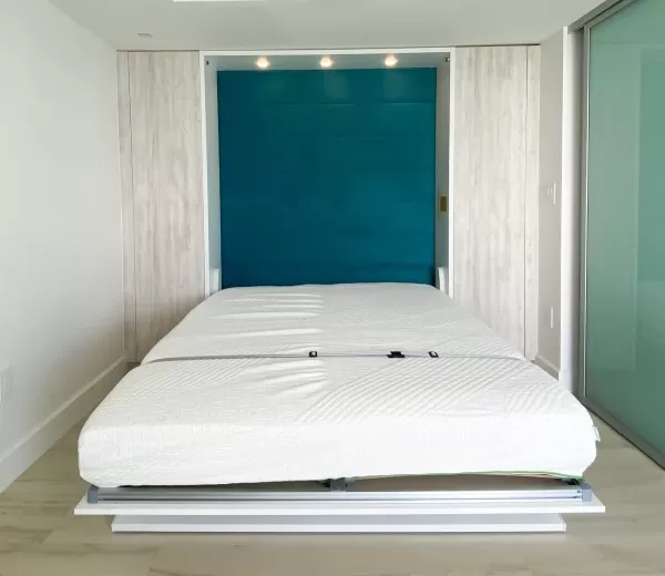 ROYAL Queen Wall Bed with Wardrobes 78