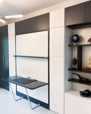 C - ROYAL Queen Wall Bed with Wardrobes