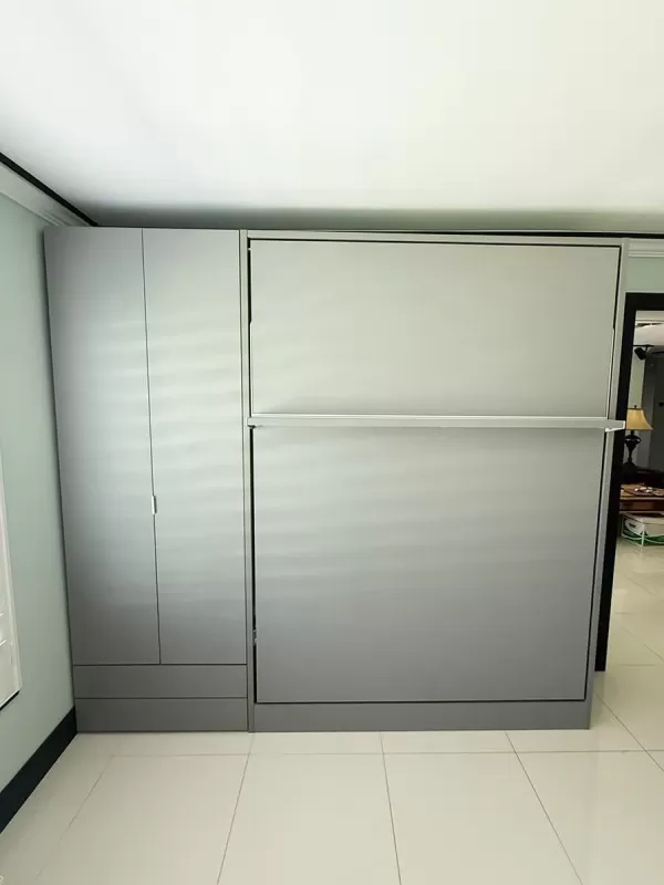 ROYAL Queen Wall Bed with Wardrobes 86