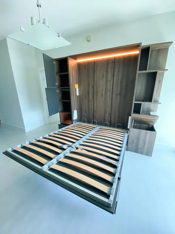 ROYAL Queen Wall Bed with Wardrobes and Bookcase Set 21