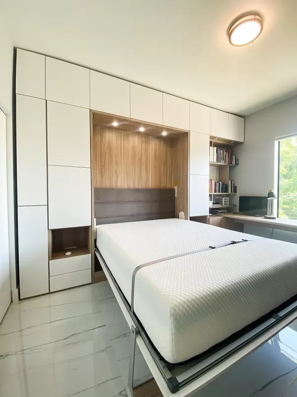 ROYAL Queen Wall Bed with Wardrobes and Bookcase Set 34