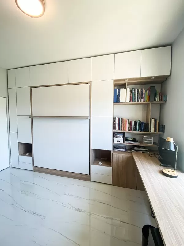 ROYAL Queen Wall Bed with Wardrobes and Bookcase Set 37