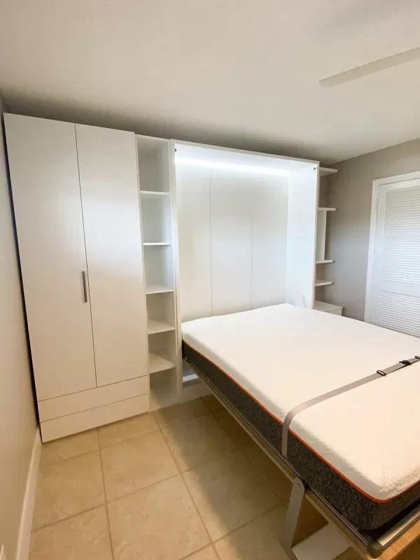 ROYAL Queen Wall Bed with Wardrobes and Bookcase Set 43