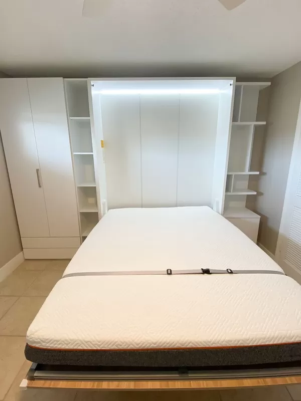 ROYAL Queen Wall Bed with Wardrobes and Bookcase Set 46