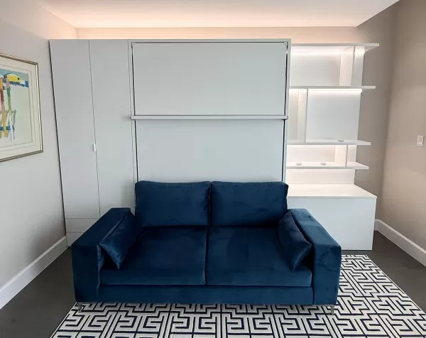 ROYAL Queen Wall Bed with Wardrobes and Bookcase Set 59