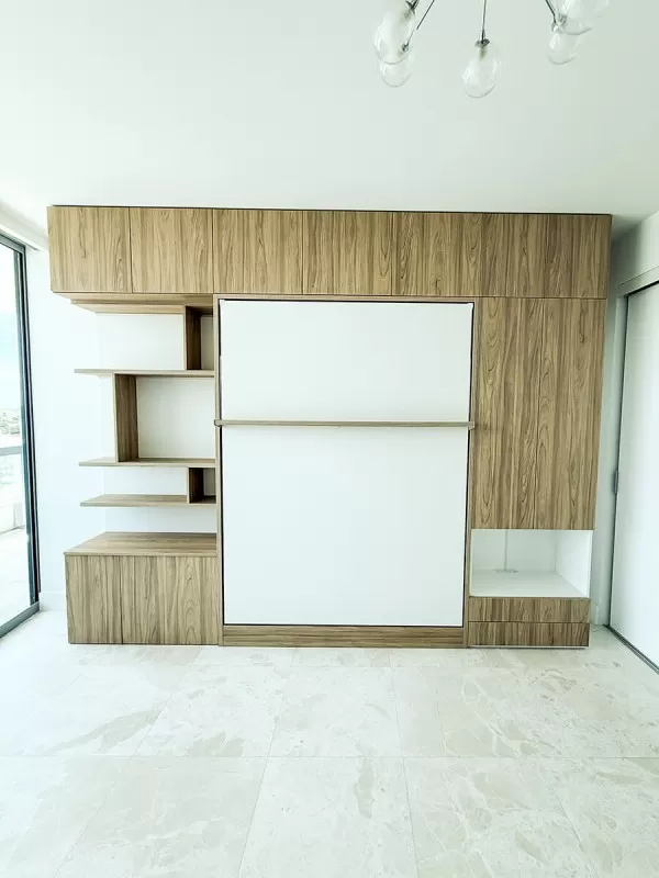 ROYAL Queen Wall Bed with Wardrobes and Bookcase Set 64