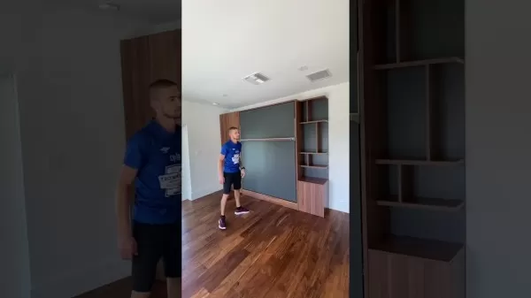 ROYAL Queen Wall Bed with Wardrobes and Bookcase Set