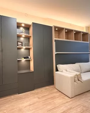 C - Royal Horizontal Queen Wall Bed with Sofa