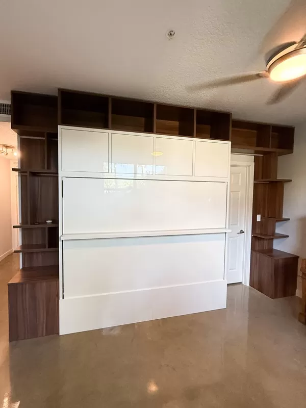 Royal Horizontal Queen Wall Bed with Bookcases 3