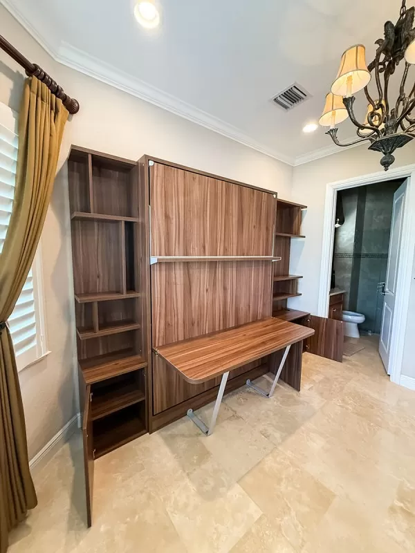 Royal Queen Wall Bed With Desk 100