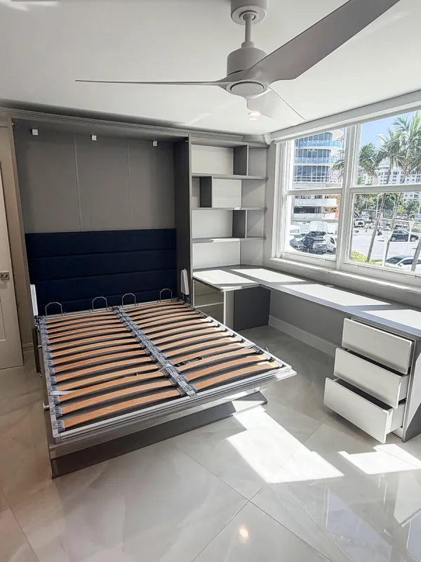 Royal Queen Wall Bed With Desk and Bookcases 61