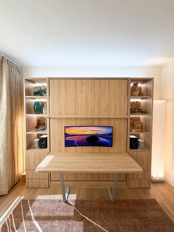 Royal Queen Wall Bed With Desk