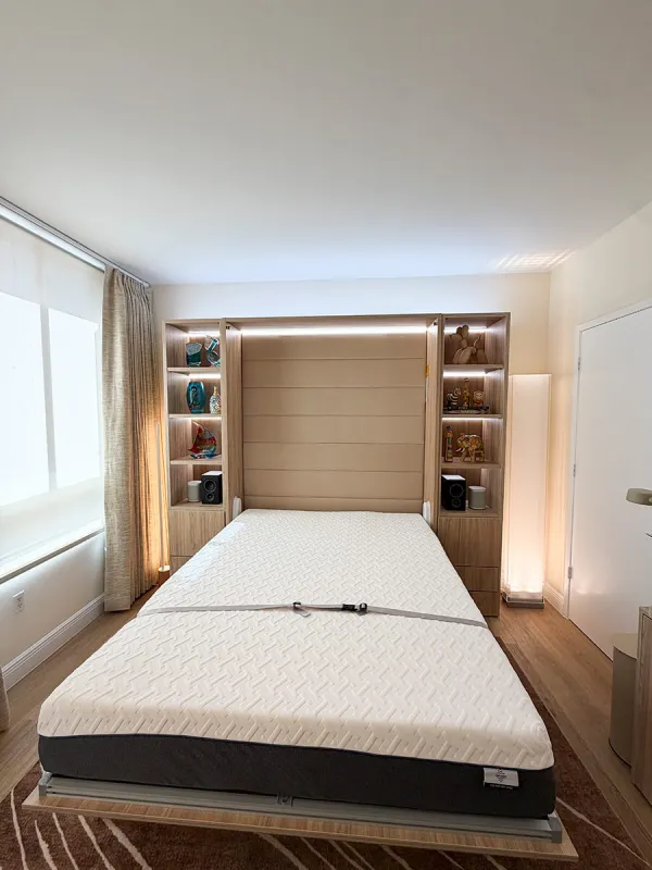 Royal Queen Wall Bed With Desk 7072