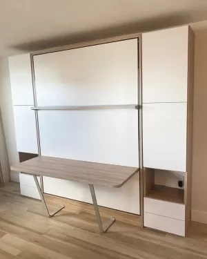 C - ROYAL Queen Wall Bed with Desk