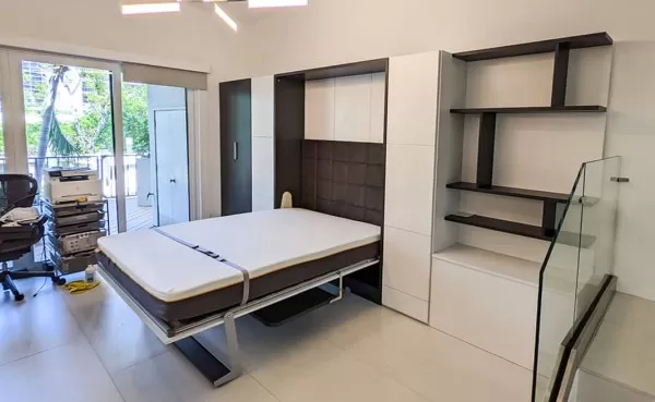 Royal Queen Wall Bed With Desk 28