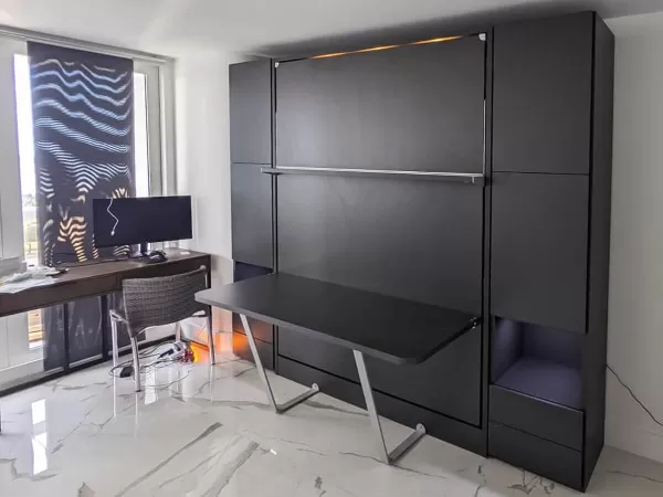 Royal Queen Wall Bed With Desk 30