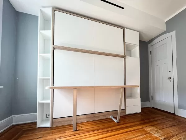 Royal Queen Wall Bed With Desk 56