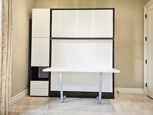 Royal Queen Wall Bed With Desk 60