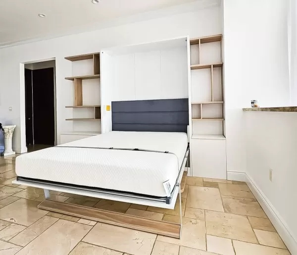 Royal Queen Wall Bed With Desk 63